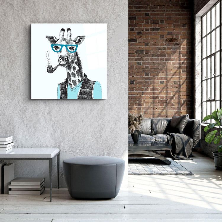 ・"Bay Giraffe"・Glass Wall Art - ArtDesigna Glass Printing Wall Art