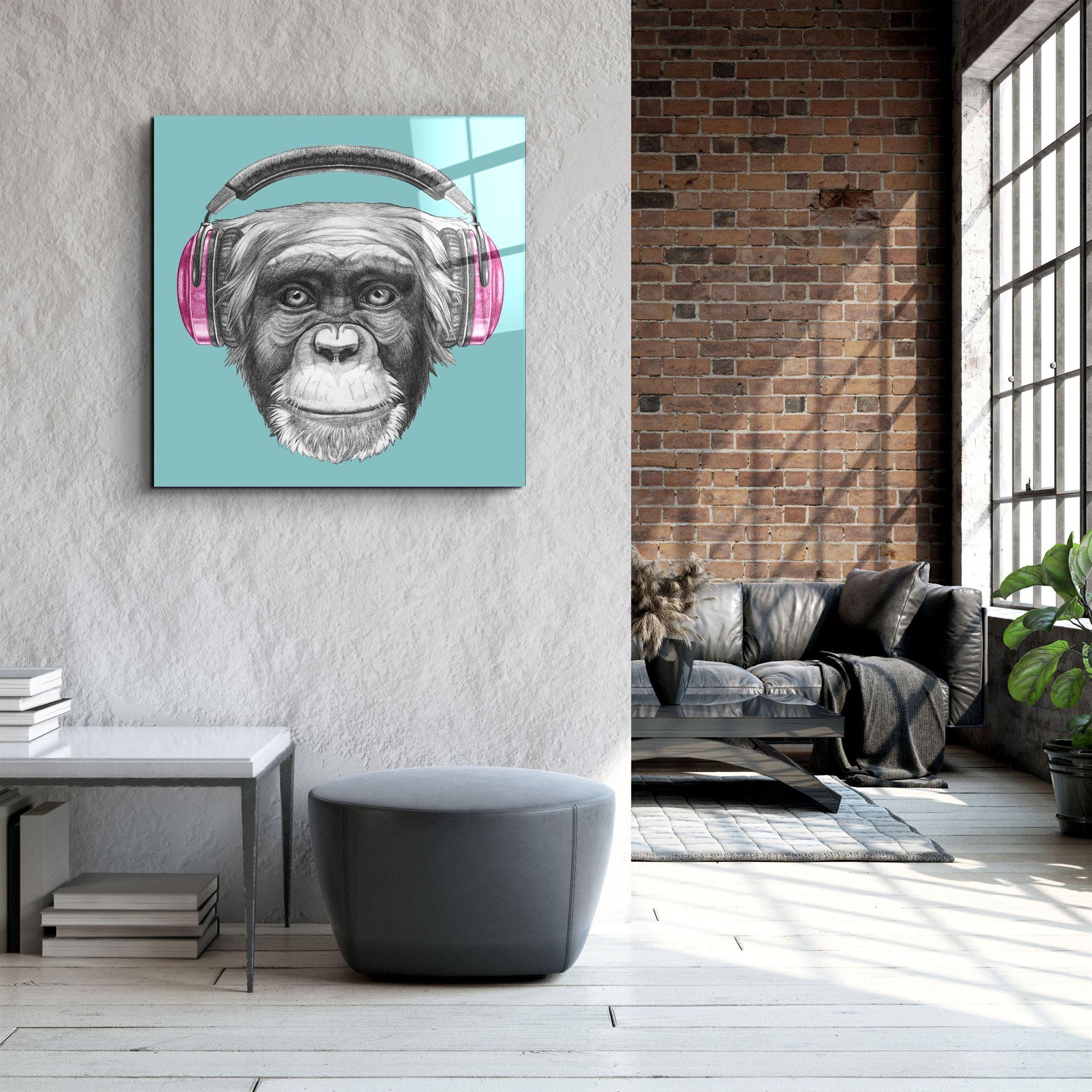 ・"Monkey"・Glass Wall Art - ArtDesigna Glass Printing Wall Art
