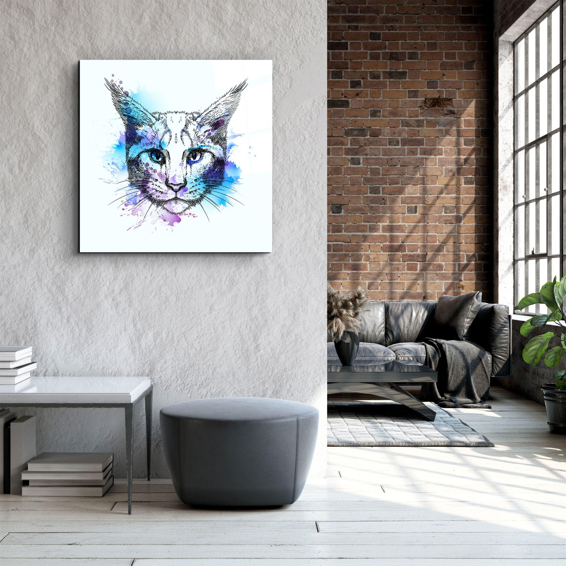 ・"Cat"・Glass Wall Art - ArtDesigna Glass Printing Wall Art