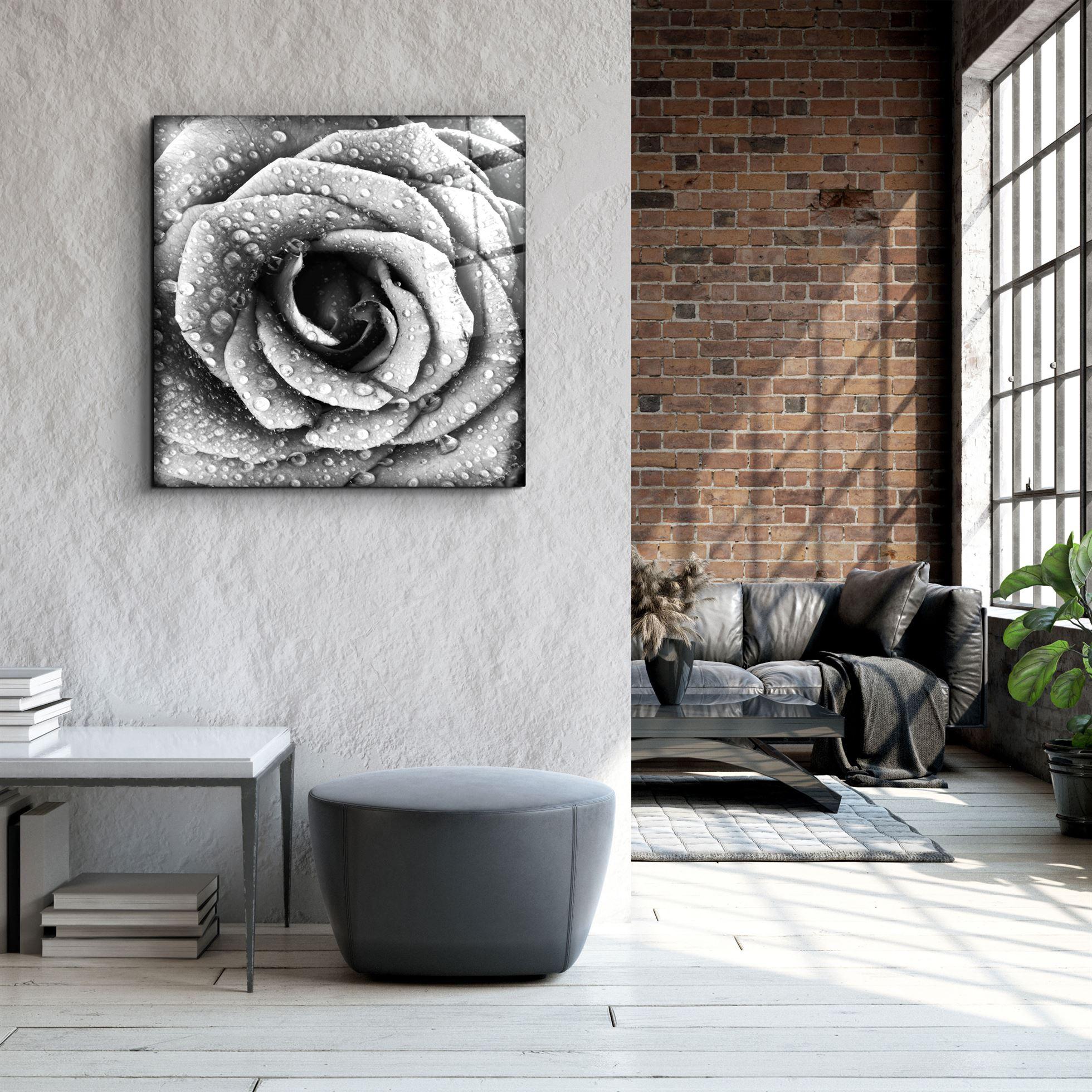 ・"Rose"・Glass Wall Art - ArtDesigna Glass Printing Wall Art