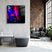 ・"Neon Dancer"・Glass Wall Art - ArtDesigna Glass Printing Wall Art