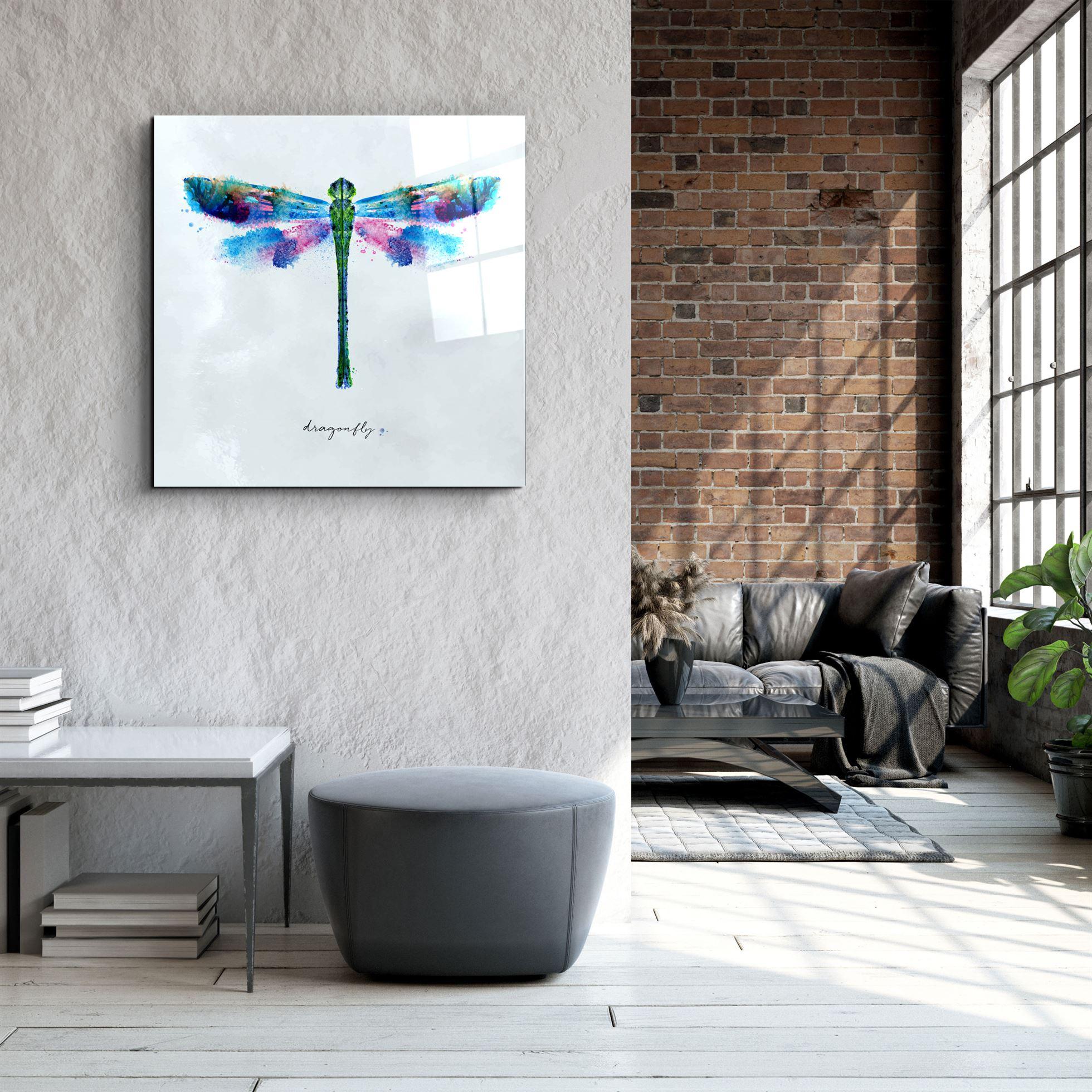 ・"Dragonfly"・Glass Wall Art - ArtDesigna Glass Printing Wall Art