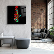 ・"Abstract Colorful Paint"・Glass Wall Art - ArtDesigna Glass Printing Wall Art