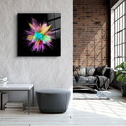 ・"Colorful Explosion"・Glass Wall Art - ArtDesigna Glass Printing Wall Art