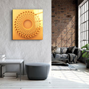 ."Abstract Circular Knitting V2". Designer's Collection Glass Wall Art - ArtDesigna Glass Printing Wall Art