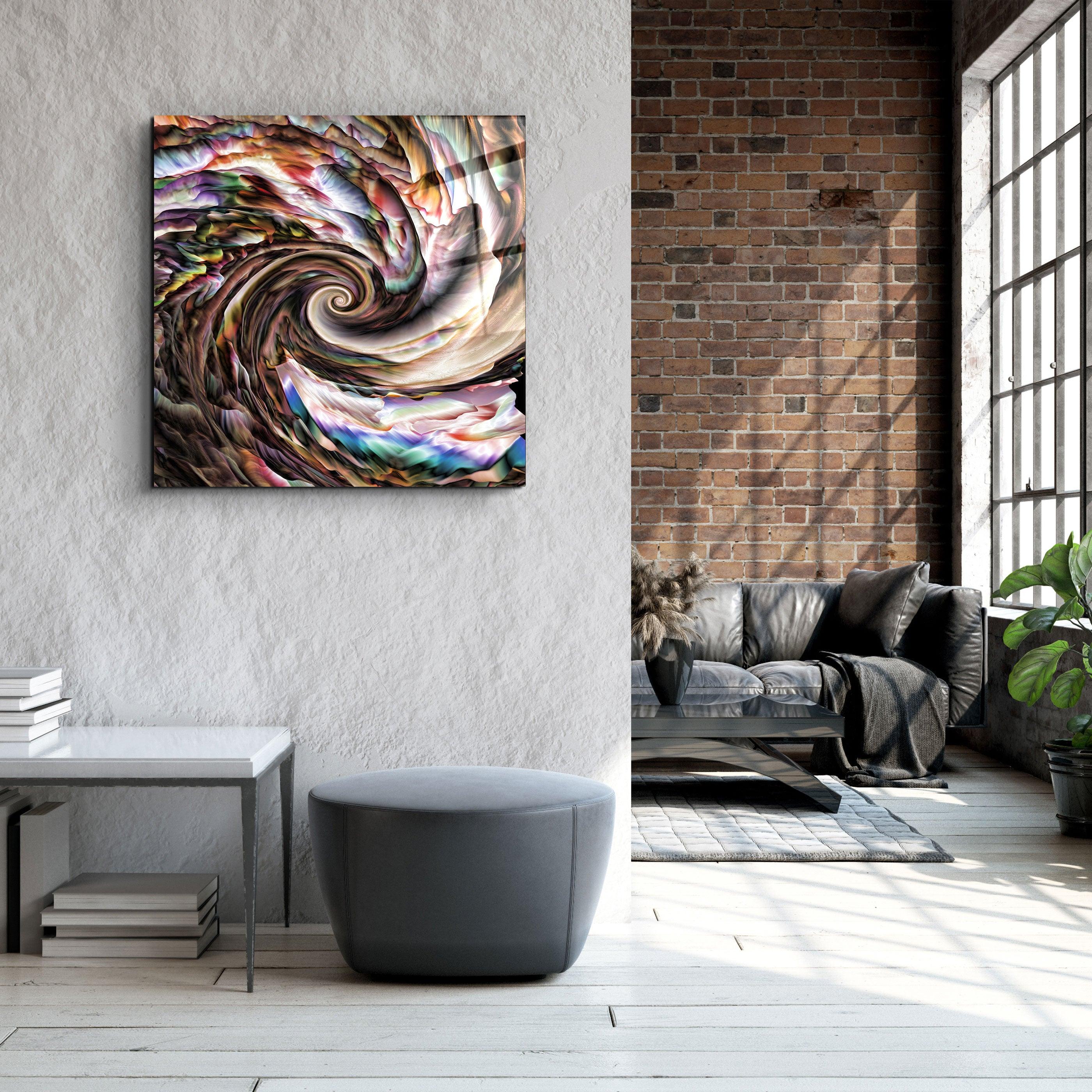 ."Whirlpool". Designer's Collection Glass Wall Art - ArtDesigna Glass Printing Wall Art