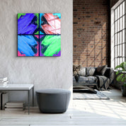 ."POP Art Brush Strokes V3". Designer's Collection Glass Wall Art - ArtDesigna Glass Printing Wall Art