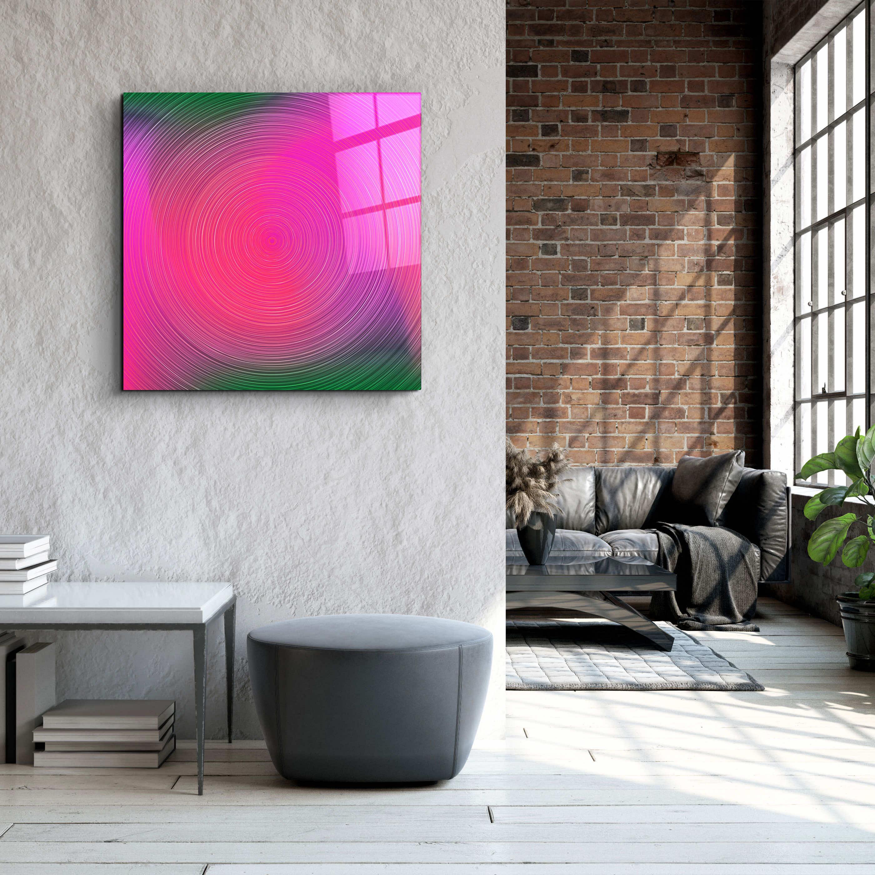 ."Pink Hypnosis". Designer's Collection Glass Wall Art - ArtDesigna Glass Printing Wall Art