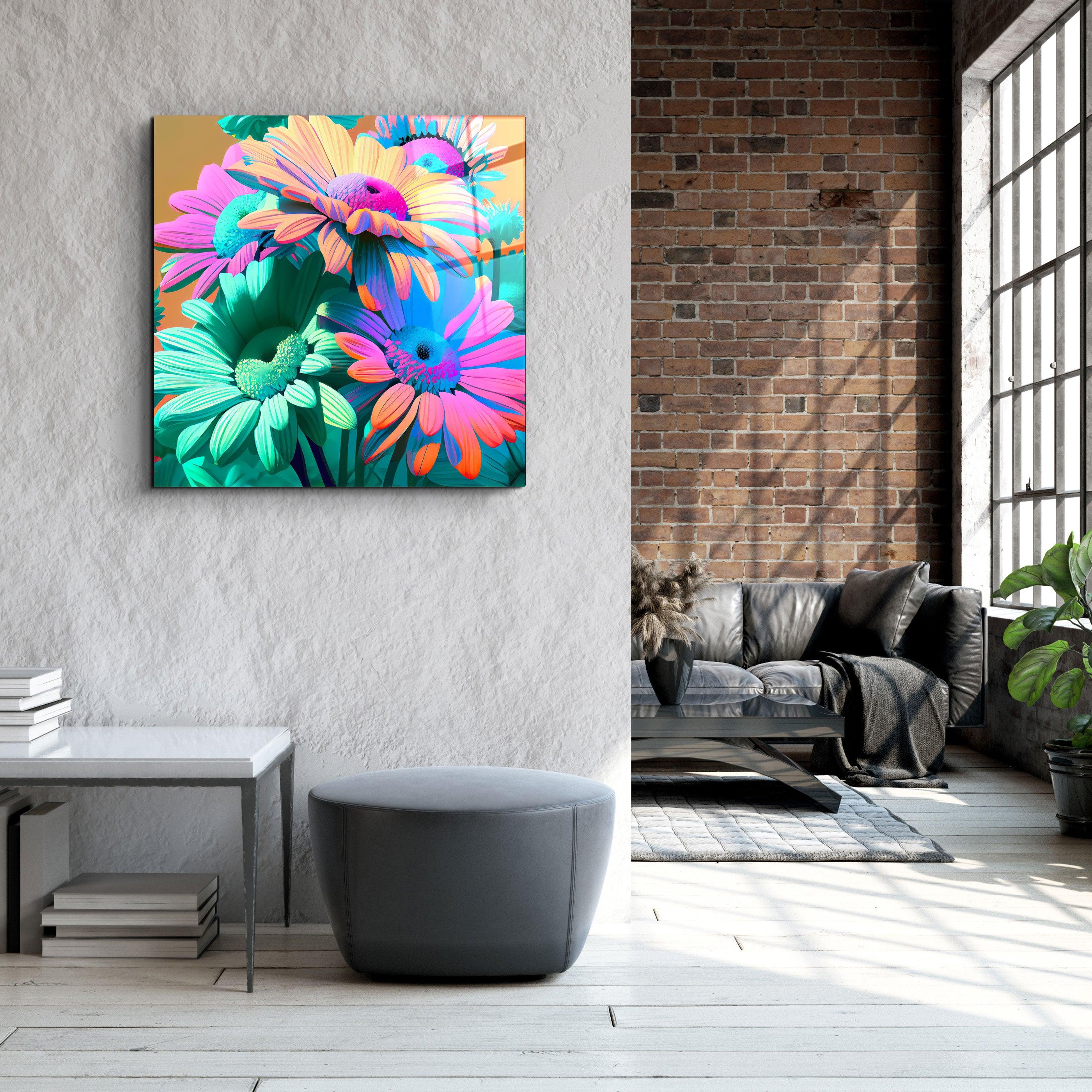 ."Chrysanthemums". Designers Collection Glass Wall Art - ArtDesigna Glass Printing Wall Art