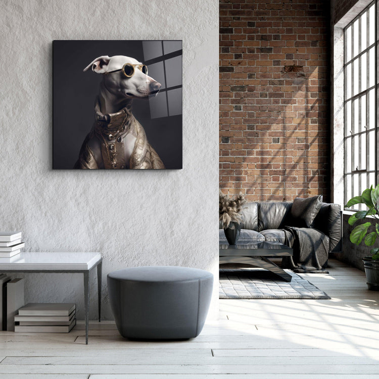 ."Stylish Dogs - V2". Designer's Collection Glass Wall Art - ArtDesigna Glass Printing Wall Art