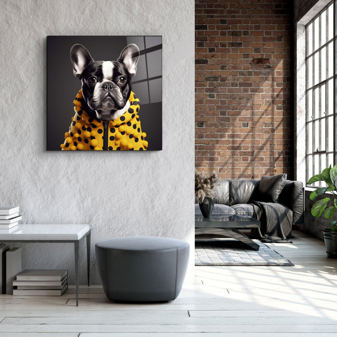 ."Stylish Dogs - V3". Designer's Collection Glass Wall Art - ArtDesigna Glass Printing Wall Art