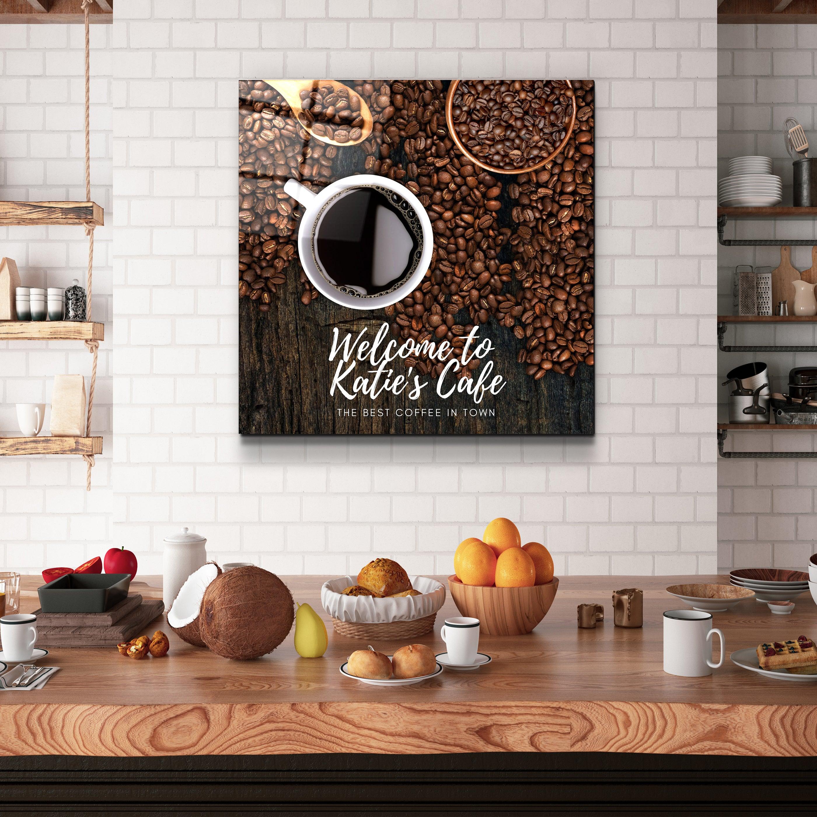 ."Custom Printing". Your Cafe - Kitchen Glass Wall Art - ArtDesigna Glass Printing Wall Art