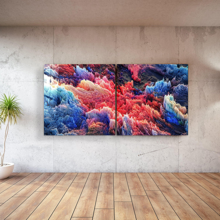 ・"Pixel World - Duo"・Glass Wall Art - ArtDesigna Glass Printing Wall Art