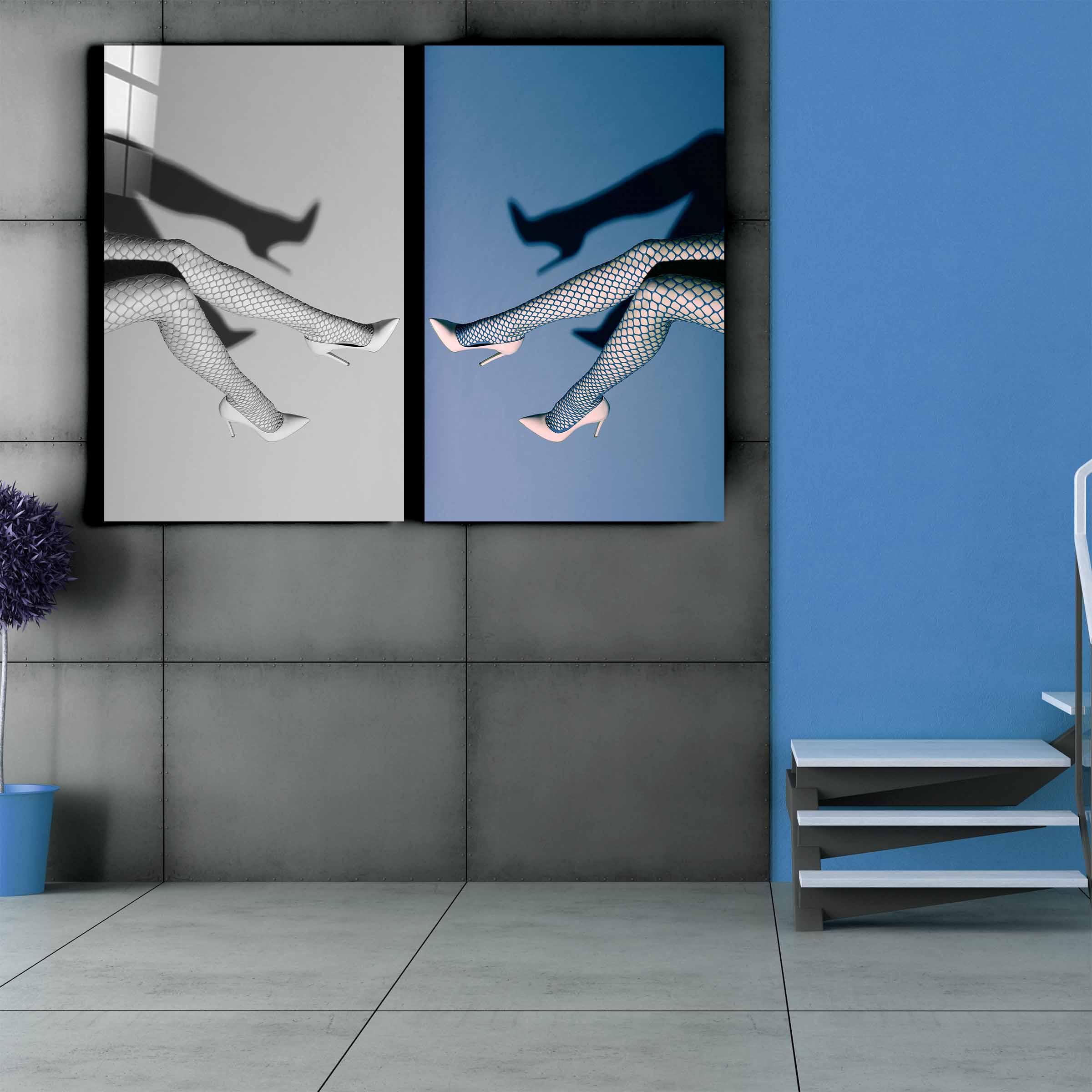 ・"Retro Socks - Duo Set"・Designer's Collection Glass Wall Art - ArtDesigna Glass Printing Wall Art