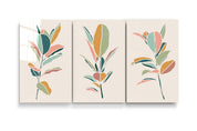 ・"Colors on Branches - Trio"・Glass Wall Art - ArtDesigna Glass Printing Wall Art