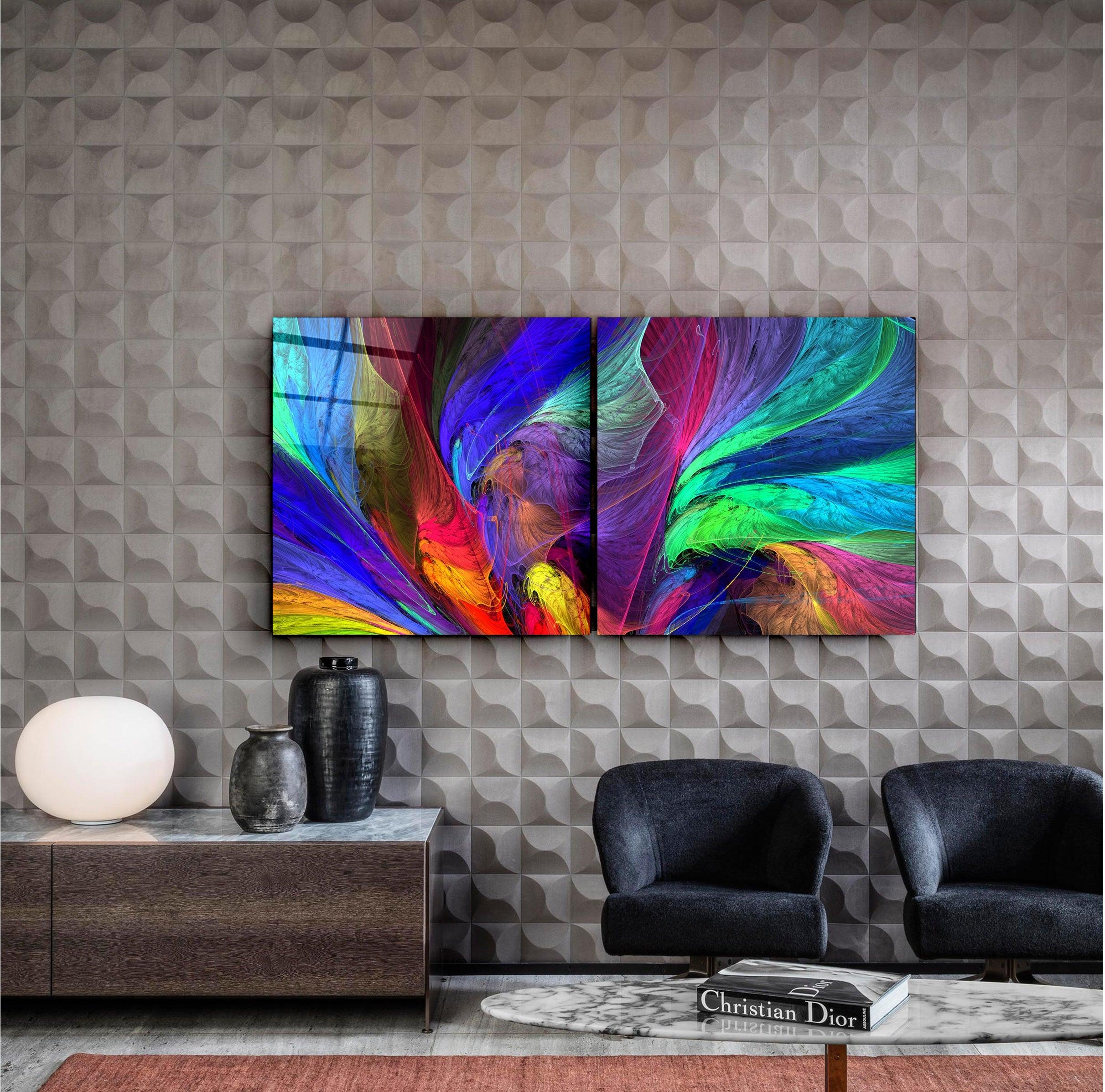 ・"Colorized - Duo"・Glass Wall Art - ArtDesigna Glass Printing Wall Art