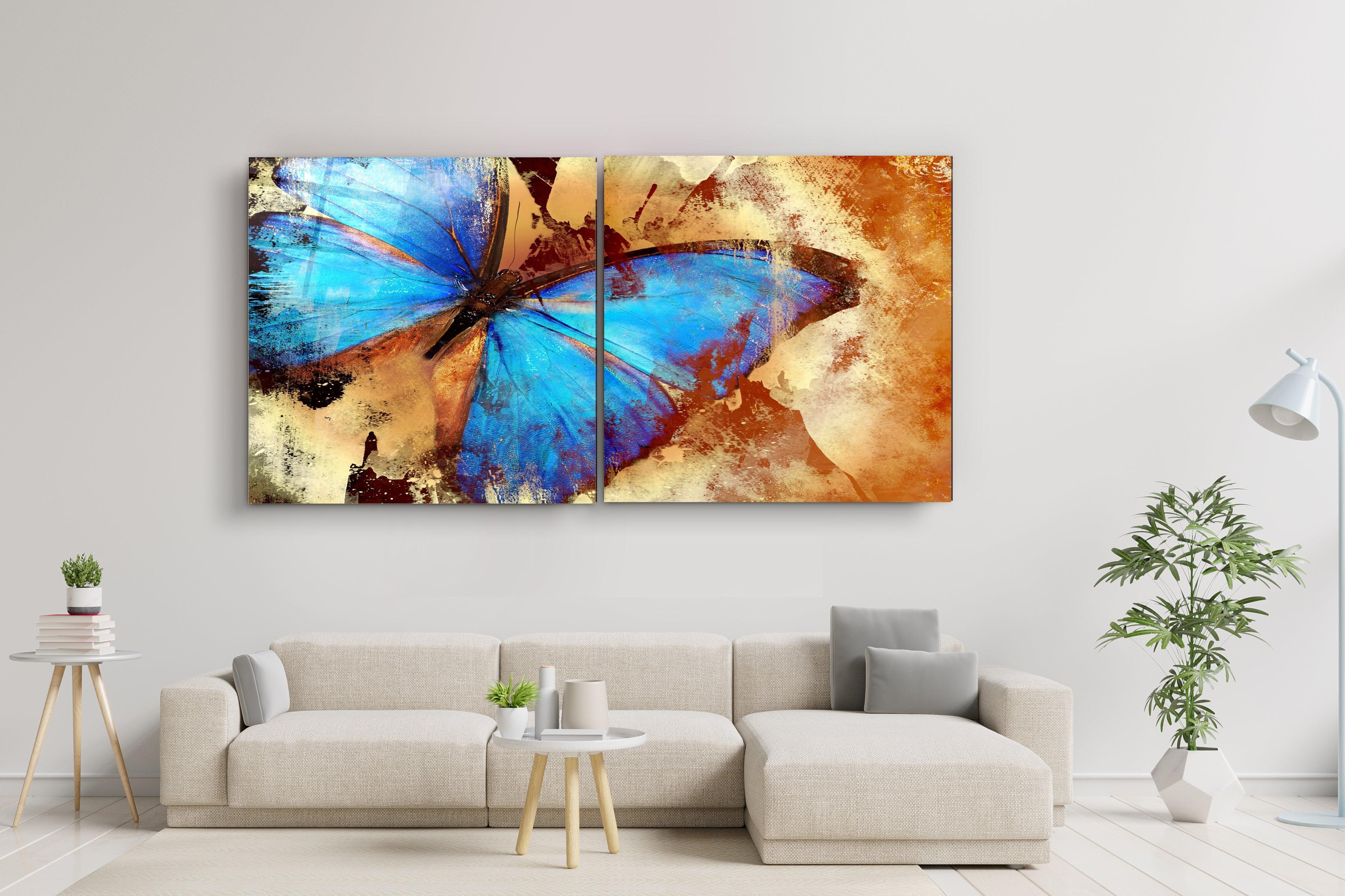 ・"Butterfly - Duo"・Glass Wall Art - ArtDesigna Glass Printing Wall Art