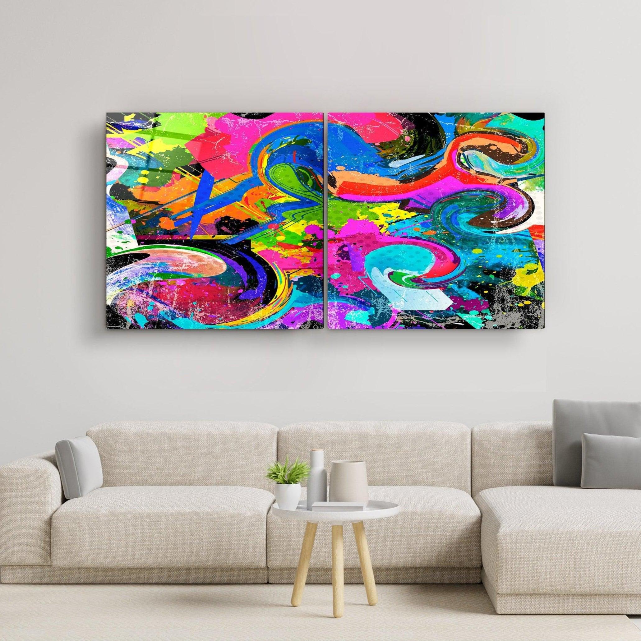 ・"ColorMix - Duo"・Glass Wall Art - ArtDesigna Glass Printing Wall Art