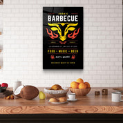 ."Barbecue Custom Printing". Glass Printing Poster - ArtDesigna Glass Printing Wall Art