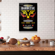 ."Barbecue Custom Printing". Glass Printing Poster - ArtDesigna Glass Printing Wall Art