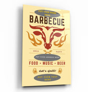 ."Barbecue Custom Printing". Glass Printing Poster - ArtDesigna Glass Printing Wall Art