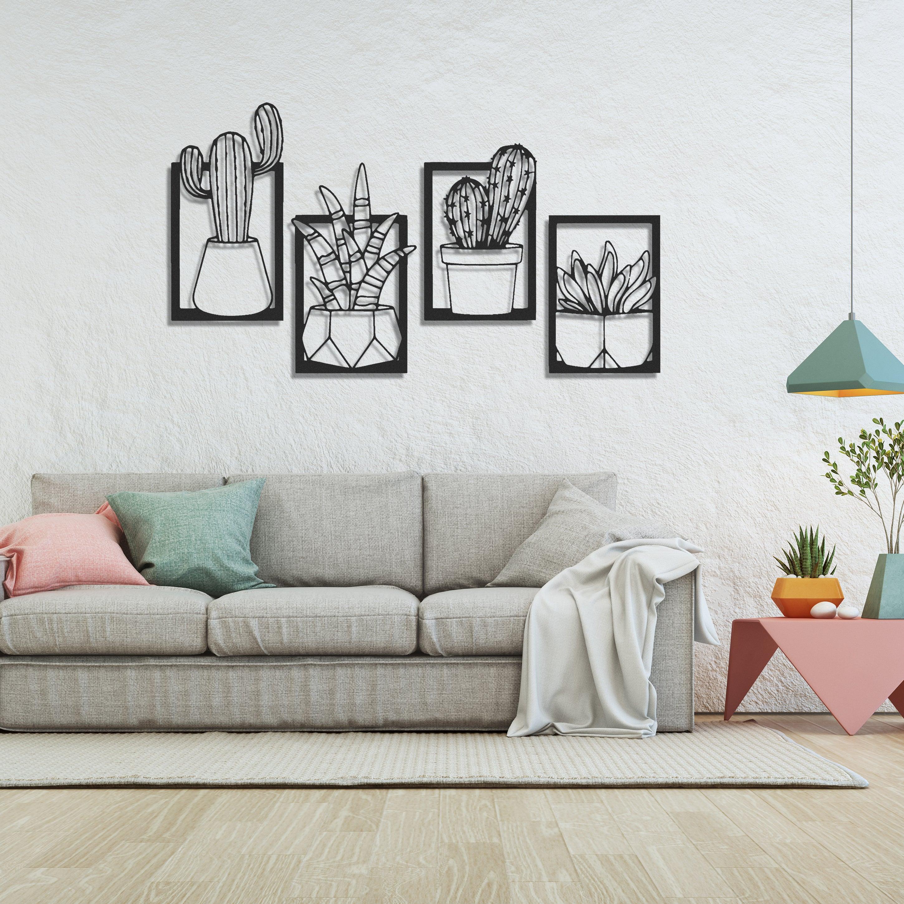 ・"Cactus Set"・Premium Metal Wall Art - Limited Edition - ArtDesigna Glass Printing Wall Art