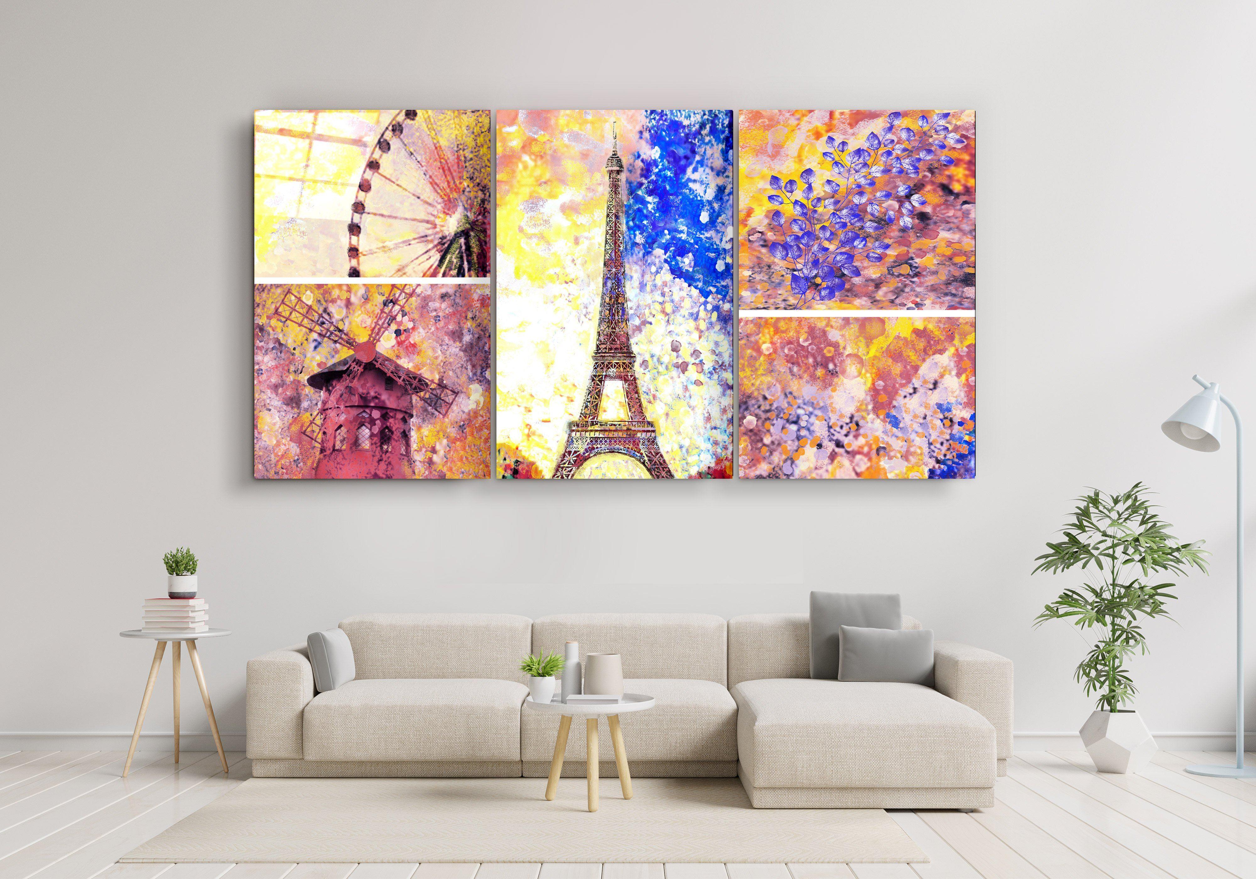 ・Sunset - Trio・Glass Wall Art